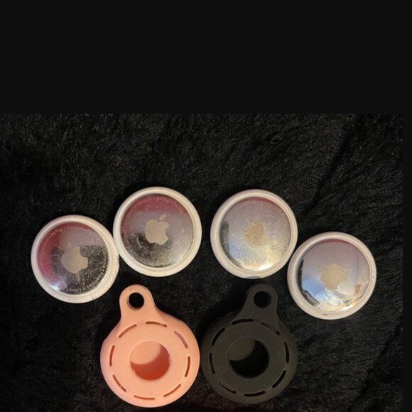 Apple Other - 4 Apple AirTags with Pink and Black Cases